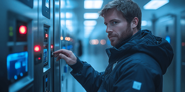 Personne qui verrouille entreprise