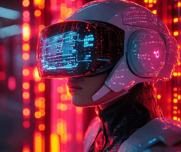 Une personne avec un casque de réalité virtuelle