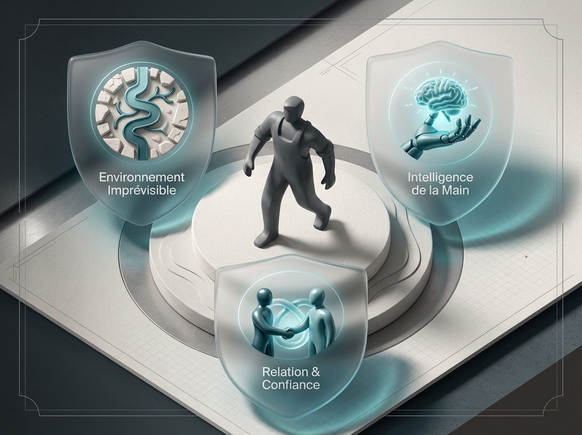 Infographie : Est-ce que les métiers manuels sont protégés de l'IA ?