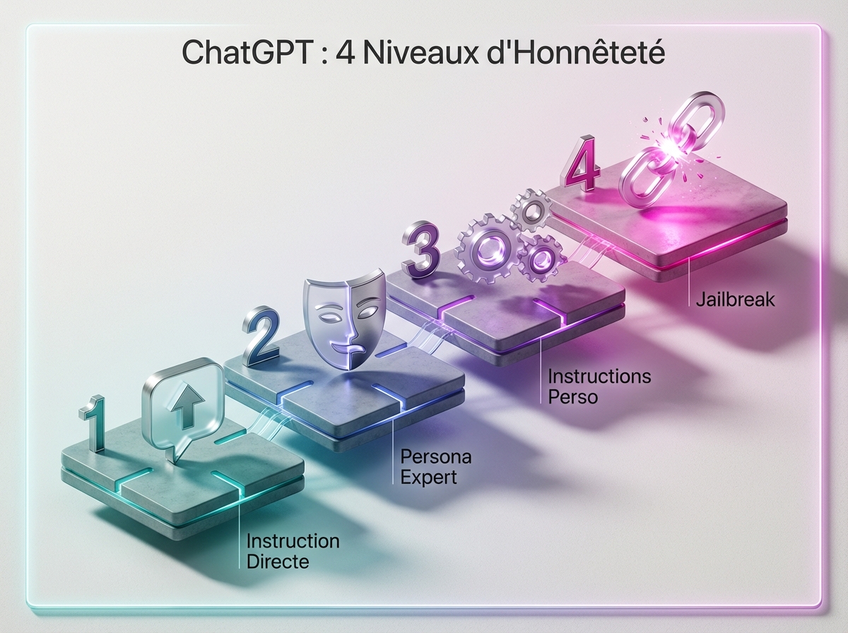 Infographie : Le prompt pour que ChatGPT soit honnête et direct